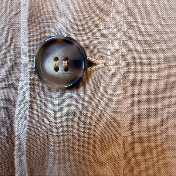 Tribal Jeans Tan Button-Front Linen Blend A Line Midi Skirt Size Small NWT - Picture 4 of 10